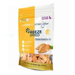 Choice Nutrition Freeze Dried Premio Liofilizado de Pechuga de Pollo para Gato, 80 g