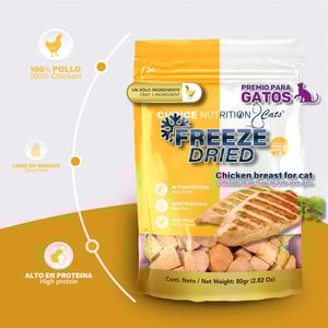 Choice Nutrition Freeze Dried Premio Liofilizado de Pechuga de Pollo para Gato, 80 g