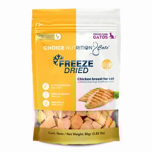 Choice Nutrition Freeze Dried Premio Liofilizado de Pechuga de Pollo para Gato, 80 g Choice Nutrition Freeze Dried Premio Liofilizado de Pechuga de Pollo para Gato, 80 g