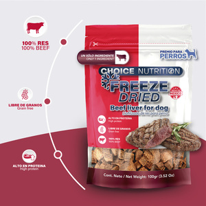 Choice Nutrition Freeze Dried Premio Liofilizado de Hígado Res para Perro, 100 g