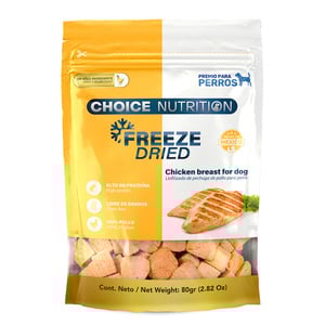 Choice Nutrition Freeze Dried Premio Liofilizado de Pechuga de Pollo para Perro, 80 g Choice Nutrition Freeze Dried Premio Liofilizado de Pechuga de Pollo para Perro, 80 g