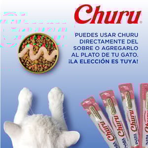 Inaba Churu Premio Cremoso Natural para Gato Todas las Etapas de Vida Receta Atún y Viera, 1 Paquete