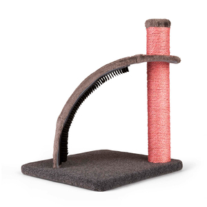EveryYay Poste Rascador con Masajeador Curveado para Gato, Gris