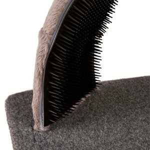 EveryYay Poste Rascador con Masajeador Curveado para Gato, Gris