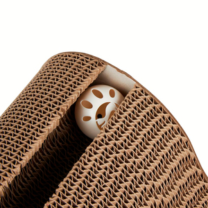 EveryYay Rascador Horizontal Resistente Diseño Ondulado para Gato, Beige