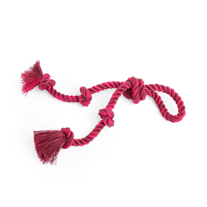 Leaps & Bounds Juguete de Cuerda con 3 Nudos y Asa para Perro, Mediano