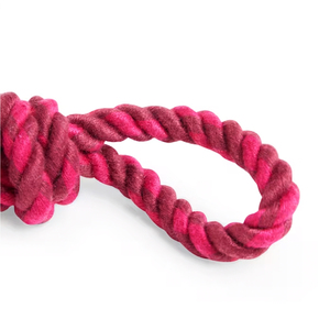 Leaps & Bounds Juguete de Cuerda con 3 Nudos y Asa para Perro, Mediano