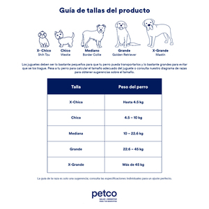 Leaps & Bounds Juguete de Cuerda con 3 Nudos y Asa para Perro, Mediano