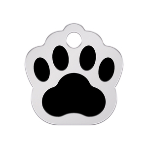 Hillman Group Placa de Identificación Grabable Huella Negra para Perro/Gato, Chico Hillman Group Placa de Identificación Grabable Huella Negra para Perro/Gato, Chico