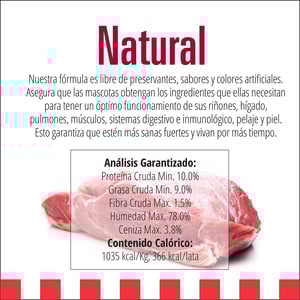 Livelong Healthy & Strong Alimento Natural Húmedo para Gato Todas las Edades Receta Delicias de Carne, 354 g