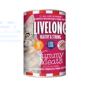 Livelong Healthy & Strong Alimento Natural Húmedo para Gato Todas las Edades Receta Delicias de Carne, 354 g Livelong Healthy & Strong Alimento Natural Húmedo para Gato Todas las Edades Receta Delicias de Carne, 354 g