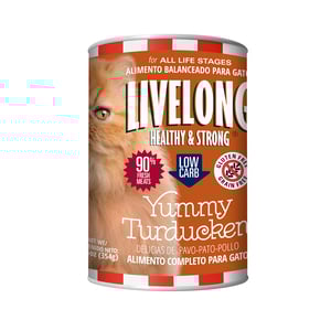 Livelong Healthy & Strong Alimento Natural Húmedo para Gato Todas las Edades Receta Delicias de Aves, 354 g Livelong Healthy & Strong Alimento Natural Húmedo para Gato Todas las Edades Receta Delicias de Aves, 354 g