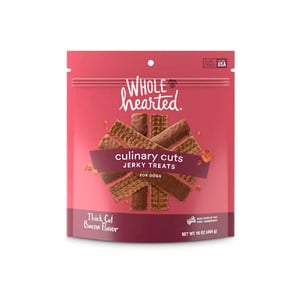 WholeHearted Culinary Cuts Thick Cut Premios Suaves Tipo Jerky Sabor Tocino para Perro, 454 g WholeHearted Culinary Cuts Thick Cut Premios Suaves Tipo Jerky Sabor Tocino para Perro, 454 g
