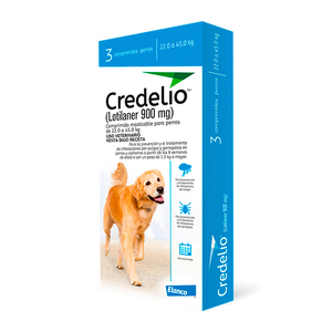 Credelio Masticable Desparasitante Externo con 3 Tabletas para Perro, 22 a 45 kg Credelio Masticable Desparasitante Externo con 3 Tabletas para Perro, 22 a 45 kg