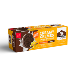 Indomitable Creamy Cremes Galletas Rellenas de Crema Receta Chocolate y Vainilla para Perro, 120 g