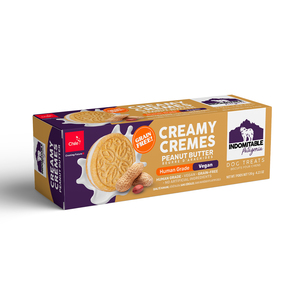 Indomitable Creamy Cremes Galletas Rellenas de Crema Receta de Maní para Perro, 120 g
