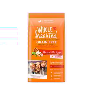 WholeHearted Libre de Granos Alimento Natural para Perro Todas las Edades Receta Pollo y Chícharo, 18.1 kg WholeHearted Libre de Granos Alimento Natural para Perro Todas las Edades Receta Pollo y Chícharo, 18.1 kg