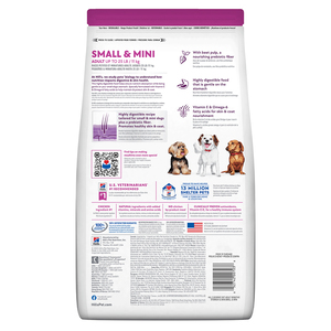 Hill's Science Diet Small & Mini Alimento Piel y Estómago Sensibles Perro Raza Miniatura, 6.8 kg