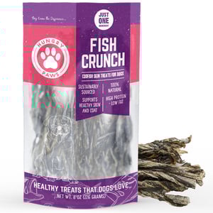 Hungry Paws Fish Crunch Premios Naturales Tiras de Piel de Bacalao para Perro, 226 g Hungry Paws Fish Crunch Premios Naturales Tiras de Piel de Bacalao para Perro, 226 g