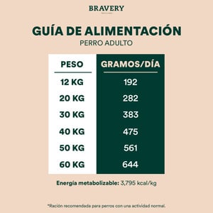 Bravery Alimento Seco Natural Libre de Granos para Perro Adulto Raza Mediana/Grande Receta Salmón, 4 kg