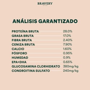Bravery Alimento Natural Libre de Granos para Perro Adulto Raza Pequeña Receta Arenque, 2 kg