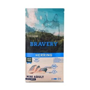 Bravery Alimento Natural Libre de Granos para Perro Adulto Raza Pequeña Receta Arenque, 2 kg Bravery Alimento Natural Libre de Granos para Perro Adulto Raza Pequeña Receta Arenque, 2 kg
