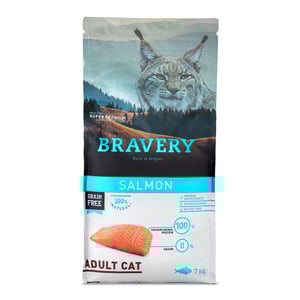 Bravery Alimento Seco Natural Libre de Granos para Gato Adulto Receta Salmón, 7 kg Bravery Alimento Seco Natural Libre de Granos para Gato Adulto Receta Salmón, 7 kg