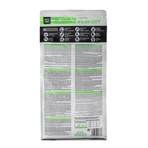 Bravery Alimento Seco Natural Libre de Granos para Gato Esterilizado Receta Pollo, 2 kg