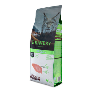 Bravery Alimento Seco Natural Libre de Granos para Gato Esterilizado Receta Pollo, 7 kg