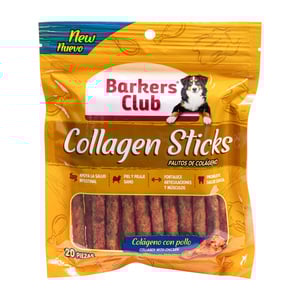 Barkers Club Premios de Colágeno en Forma de Palitos con Pollo para Perro, 20 Piezas Barkers Club Premios de Colágeno en Forma de Palitos con Pollo para Perro, 20 Piezas