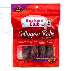 Barkers Club Premios de Colágeno en Forma de Rollos con Carne de Res para Perro, 4 Piezas Barkers Club Premios de Colágeno en Forma de Rollos con Carne de Res para Perro, 4 Piezas