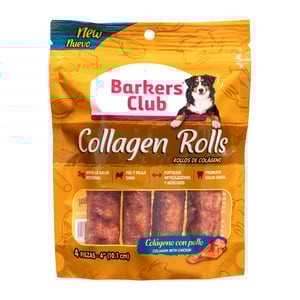 Barkers Club Premios de Colágeno en Forma de Rollos con Pollo para Perro, 4 Piezas Barkers Club Premios de Colágeno en Forma de Rollos con Pollo para Perro, 4 Piezas