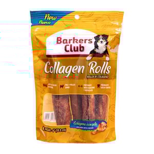 Barkers Club Premios de Colágeno en Forma de Rollo Mediano con Pollo para Perro, 4 Piezas Barkers Club Premios de Colágeno en Forma de Rollo Mediano con Pollo para Perro, 4 Piezas
