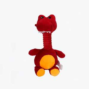 Nisoger Dinosaurs Tiranosaurio Rojo de Peluche Diseño Cuello Alargado para Perro, Grande