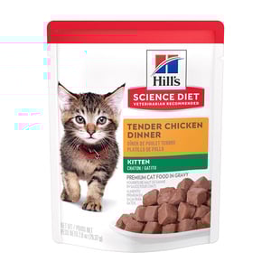 Hill's Science Diet Alimento Húmedo para Gatito Receta Pollo Trocitos en Gravy, 79 g Hill's Science Diet Alimento Húmedo para Gatito Receta Pollo Trocitos en Gravy, 79 g
