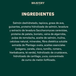 Bravery Alimento Seco Natural Libre de Granos para Cachorro Raza Pequeña Receta Salmón, 7 kg