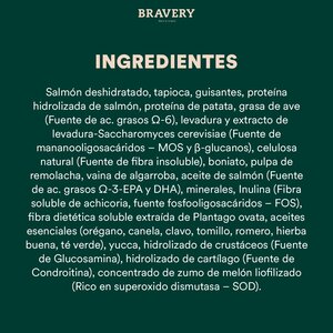 Bravery Alimento Seco Natural Libre de Granos para Gato Esterilizado Receta Salmón, 7 kg