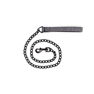 EveryYay Correa con Asa Gris y Cadena Metálica Negra para Perro, 1. 2 m EveryYay Correa con Asa Gris y Cadena Metálica Negra para Perro, 1. 2 m