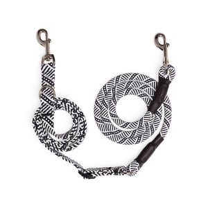 Youly Correa Manos Libres de Nylon Blanco y Negro para Perro, 1.2 m Youly Correa Manos Libres de Nylon Blanco y Negro para Perro, 1.2 m