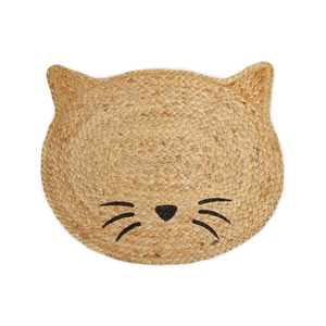 EveryYay Mantel de Yute para Tazones con Diseño Cara Felina para Gato, Café EveryYay Mantel de Yute para Tazones con Diseño Cara Felina para Gato, Café