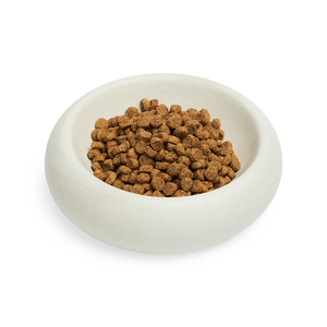 EveryYay Tazón Redondo de Cerámica Luxe Color Blanco para Gato, 0.8 Tazas