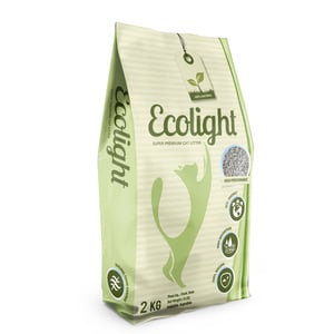 Ecolight Arena Natural Ultraliviana sin Esencia Absorbente para Gato, 2 kg Ecolight Arena Natural Ultraliviana sin Esencia Absorbente para Gato, 2 kg