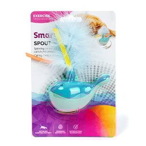 SmartyKat Spout N' Spin Juguete Electrónico Diseño Ballena Tambaleante para Gato, Unitalla SmartyKat Spout N' Spin Juguete Electrónico Diseño Ballena Tambaleante para Gato, Unitalla