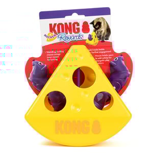 Kong Rocker Rewards Juguete Dispensador con Forma de Queso con Ratones para Gato, Unitalla Kong Rocker Rewards Juguete Dispensador con Forma de Queso con Ratones para Gato, Unitalla