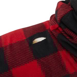 Merry Makings Navidad Pijama Patrón Tartán Rojo para Perro, Mediano