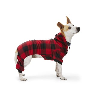 Merry Makings Navidad Pijama Patrón Tartán Rojo para Perro, Mediano Merry Makings Navidad Pijama Patrón Tartán Rojo para Perro, Mediano
