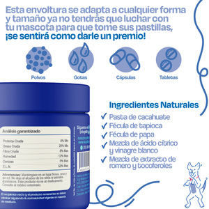 Dogelthy Recubrimiento para Medicamentos Sabor Crema de Cacahuate para Perro, 200 g