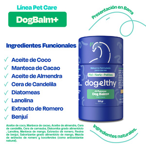 Dogelthy Bálsamo Hidratante para Piel Patitas y Nariz para Perro, 50 g