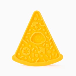 HugSmart Licking Mat Amarillo Diseño de Rebanada de Pizza para Perro, Unitalla HugSmart Licking Mat Amarillo Diseño de Rebanada de Pizza para Perro, Unitalla