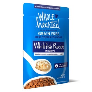 WholeHearted Meal Topper Aderezo para Croquetas Receta Caldo de Pescado Blanco para Perro, 80 g